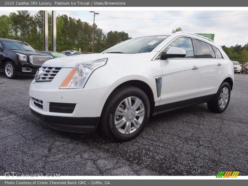 Platinum Ice Tricoat / Shale/Brownstone 2015 Cadillac SRX Luxury