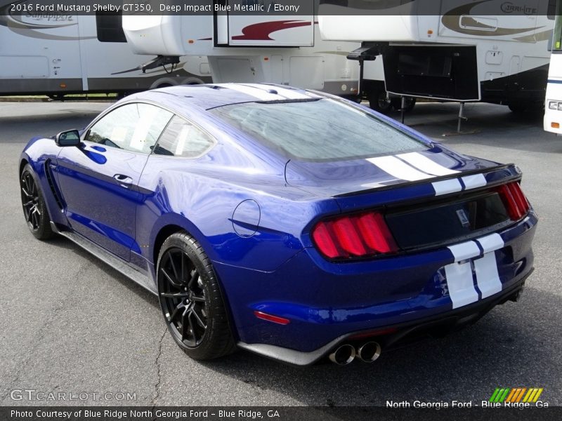 Deep Impact Blue Metallic / Ebony 2016 Ford Mustang Shelby GT350