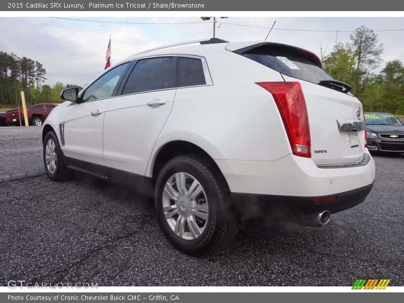 Platinum Ice Tricoat / Shale/Brownstone 2015 Cadillac SRX Luxury