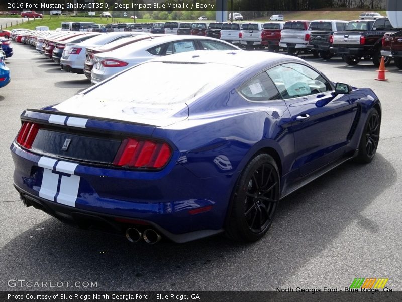 Deep Impact Blue Metallic / Ebony 2016 Ford Mustang Shelby GT350