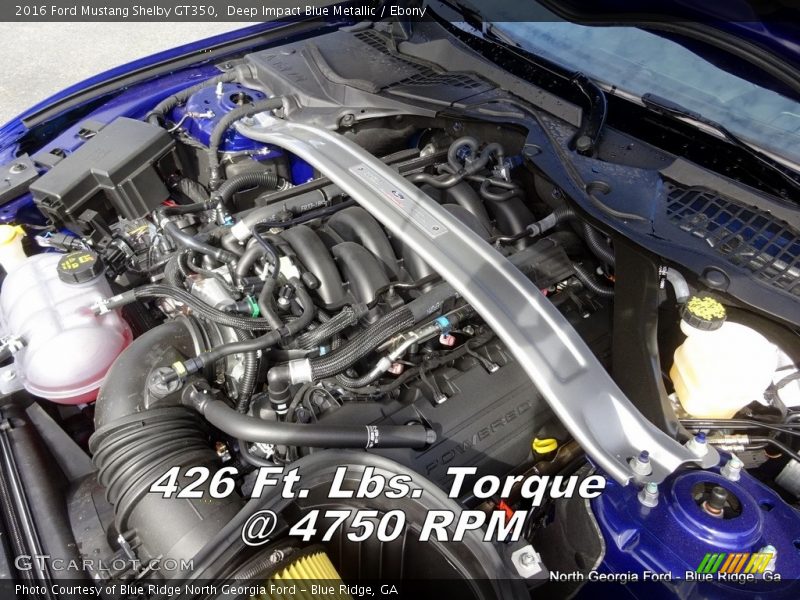 Deep Impact Blue Metallic / Ebony 2016 Ford Mustang Shelby GT350