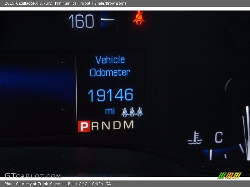 Platinum Ice Tricoat / Shale/Brownstone 2015 Cadillac SRX Luxury