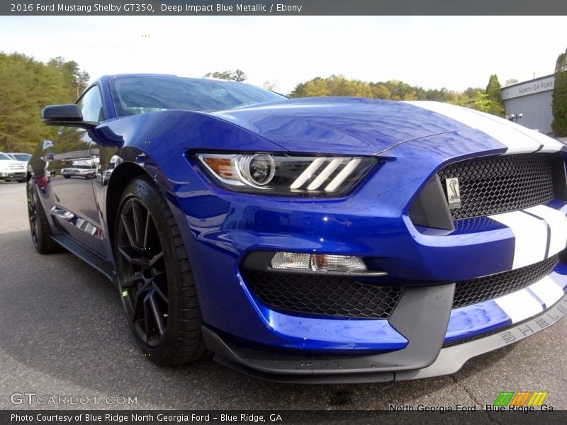 Deep Impact Blue Metallic / Ebony 2016 Ford Mustang Shelby GT350