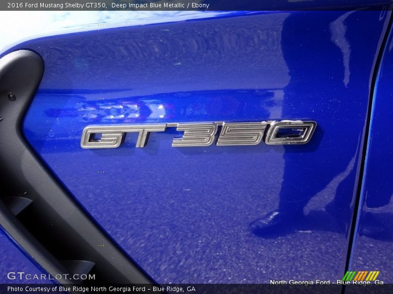 Deep Impact Blue Metallic / Ebony 2016 Ford Mustang Shelby GT350