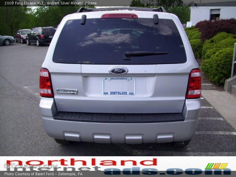 Brilliant Silver Metallic / Stone 2009 Ford Escape XLT