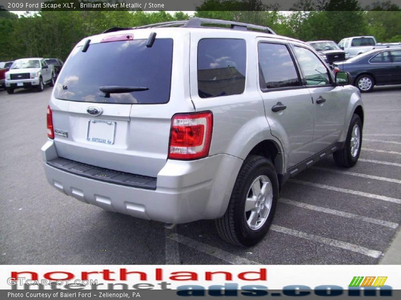 Brilliant Silver Metallic / Stone 2009 Ford Escape XLT