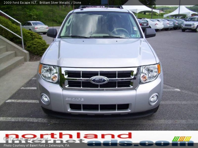 Brilliant Silver Metallic / Stone 2009 Ford Escape XLT