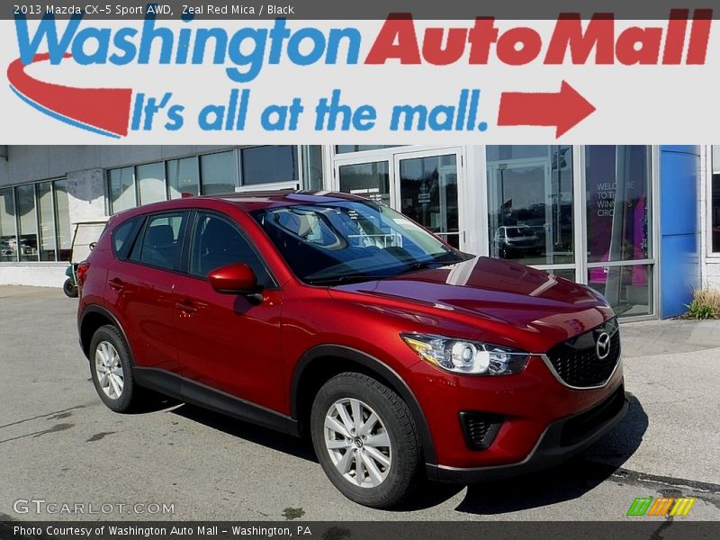 Zeal Red Mica / Black 2013 Mazda CX-5 Sport AWD