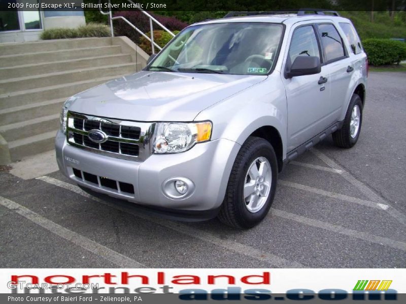 Brilliant Silver Metallic / Stone 2009 Ford Escape XLT