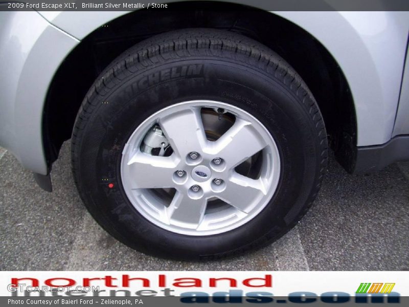 Brilliant Silver Metallic / Stone 2009 Ford Escape XLT