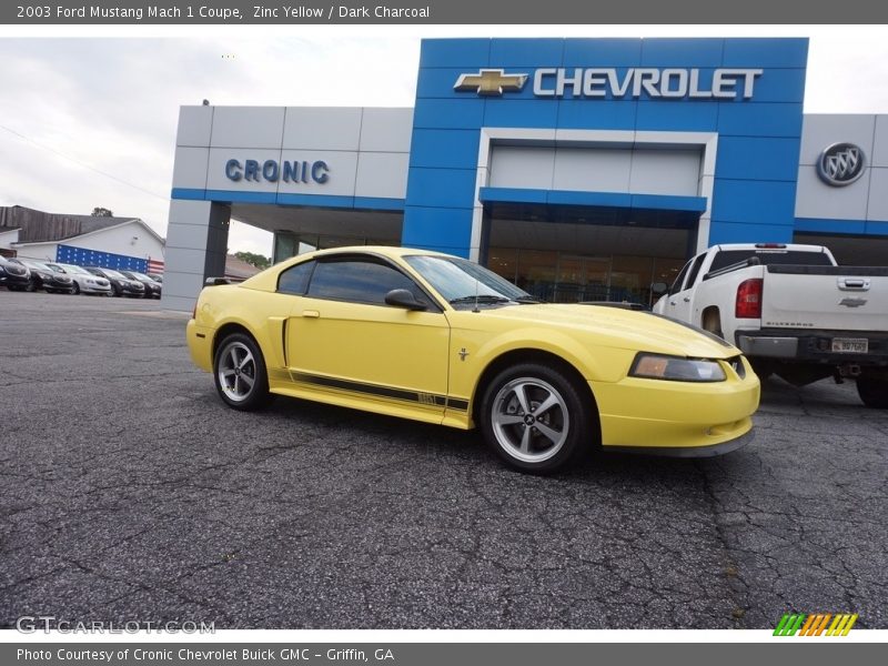 Zinc Yellow / Dark Charcoal 2003 Ford Mustang Mach 1 Coupe