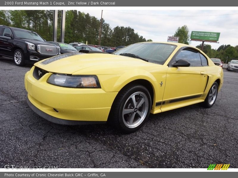 Zinc Yellow / Dark Charcoal 2003 Ford Mustang Mach 1 Coupe