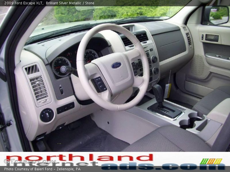 Brilliant Silver Metallic / Stone 2009 Ford Escape XLT