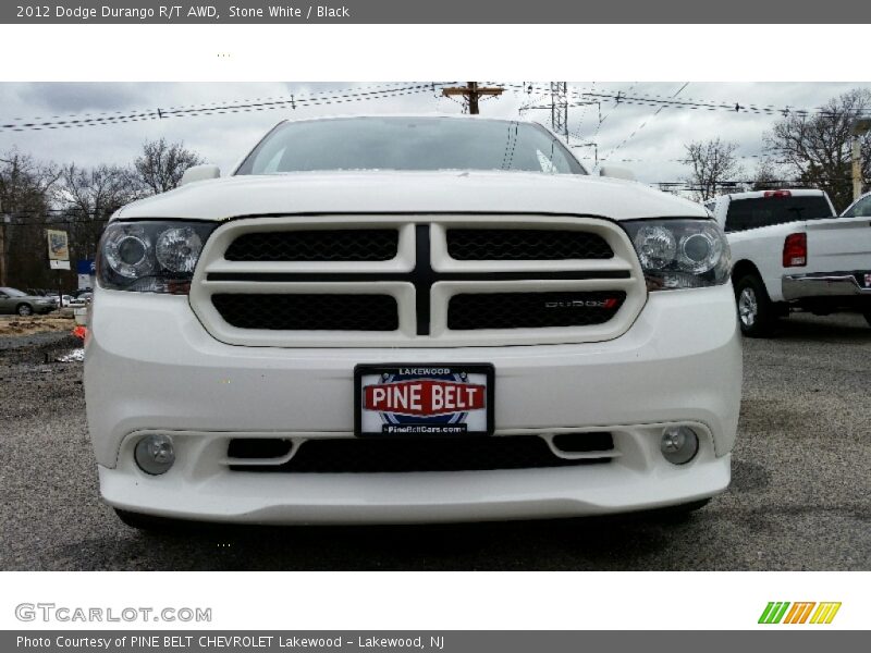 Stone White / Black 2012 Dodge Durango R/T AWD
