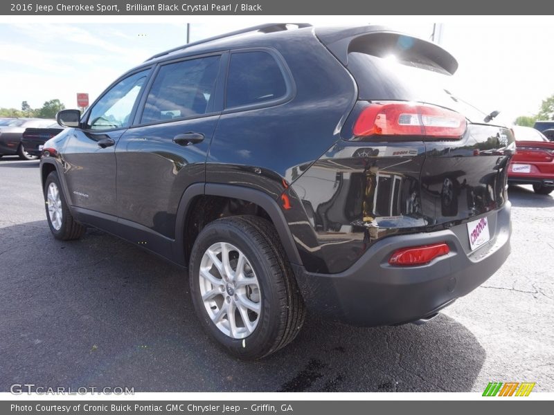 Brilliant Black Crystal Pearl / Black 2016 Jeep Cherokee Sport