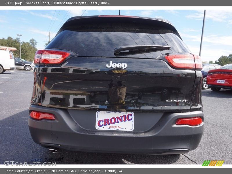 Brilliant Black Crystal Pearl / Black 2016 Jeep Cherokee Sport