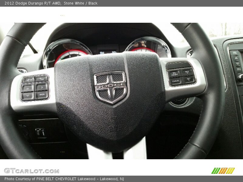Stone White / Black 2012 Dodge Durango R/T AWD