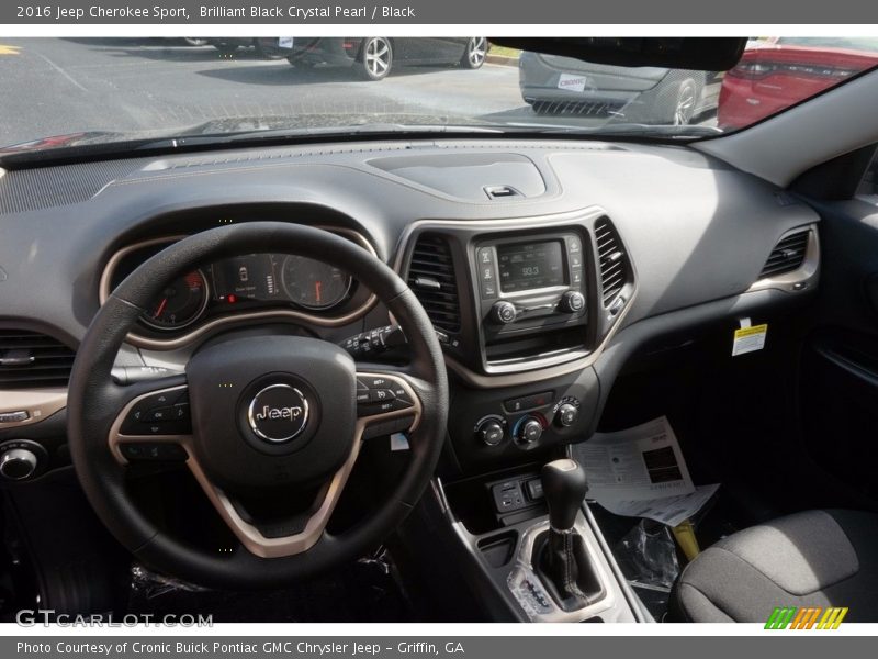 Brilliant Black Crystal Pearl / Black 2016 Jeep Cherokee Sport