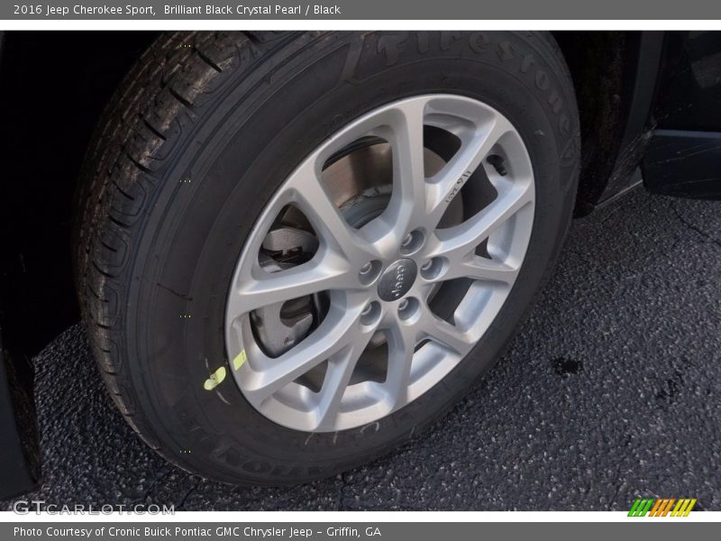 Brilliant Black Crystal Pearl / Black 2016 Jeep Cherokee Sport