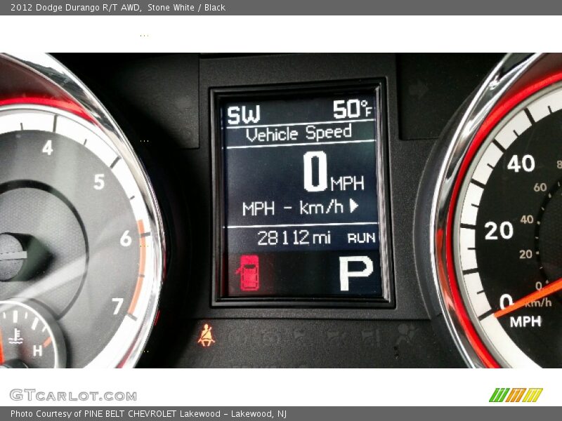 Stone White / Black 2012 Dodge Durango R/T AWD