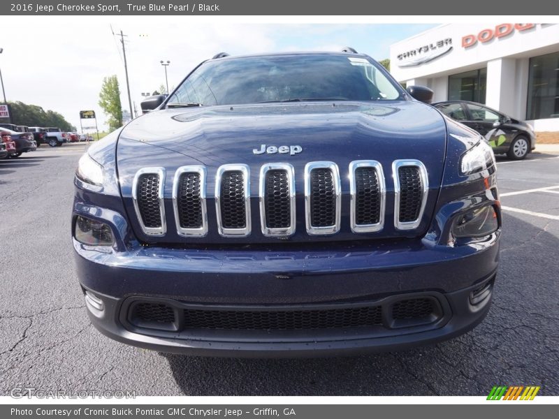 True Blue Pearl / Black 2016 Jeep Cherokee Sport