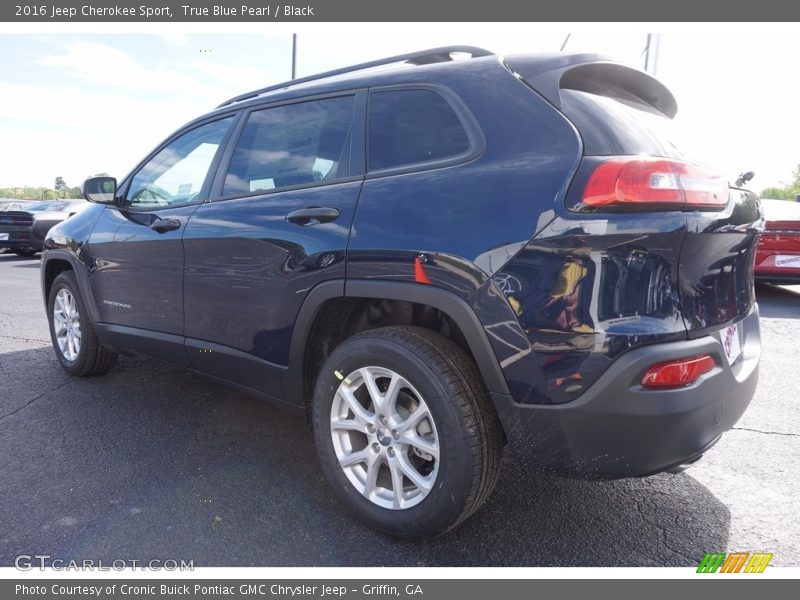 True Blue Pearl / Black 2016 Jeep Cherokee Sport