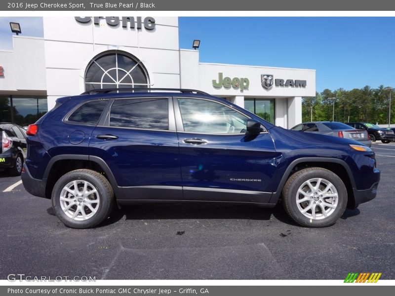 True Blue Pearl / Black 2016 Jeep Cherokee Sport