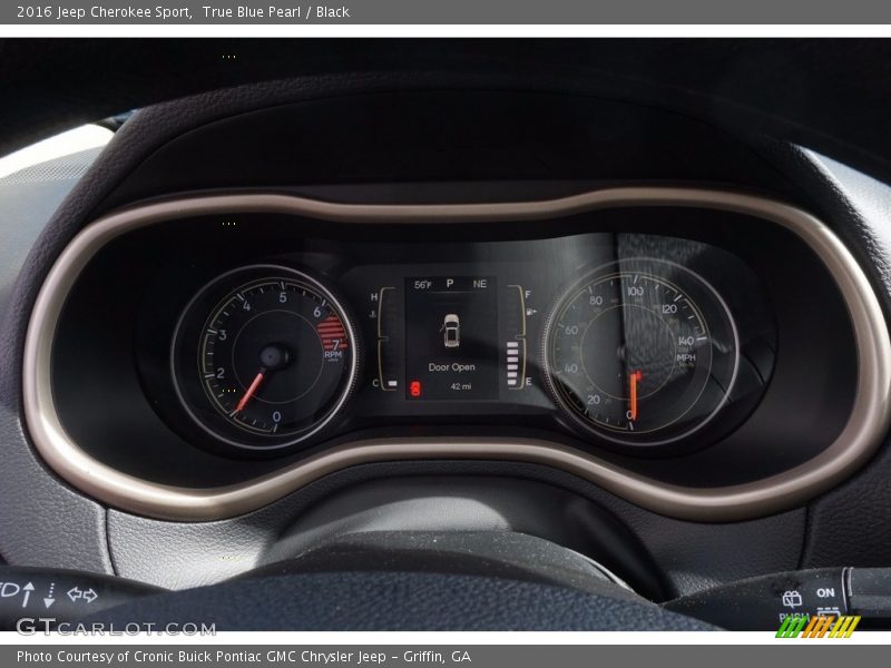 True Blue Pearl / Black 2016 Jeep Cherokee Sport