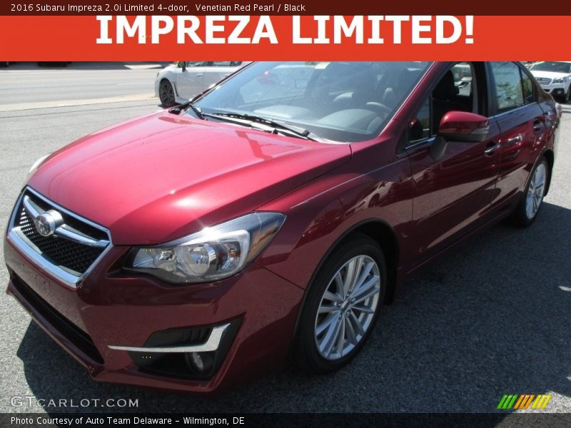 Venetian Red Pearl / Black 2016 Subaru Impreza 2.0i Limited 4-door