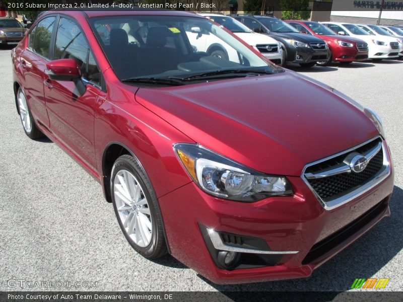 Venetian Red Pearl / Black 2016 Subaru Impreza 2.0i Limited 4-door