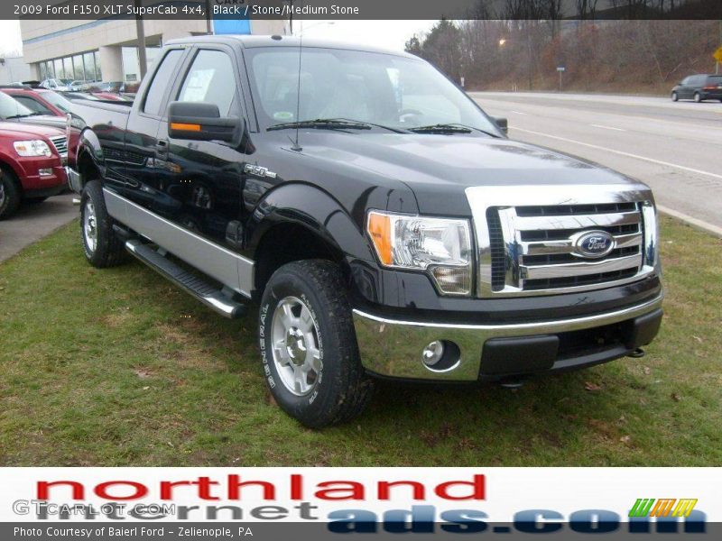 Black / Stone/Medium Stone 2009 Ford F150 XLT SuperCab 4x4