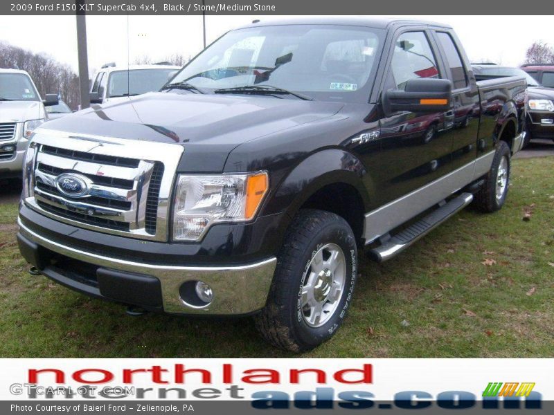Black / Stone/Medium Stone 2009 Ford F150 XLT SuperCab 4x4