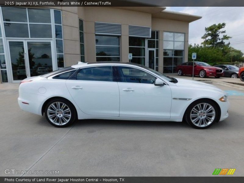 Polaris White / Cashew/Truffle 2015 Jaguar XJ XJL Portfolio