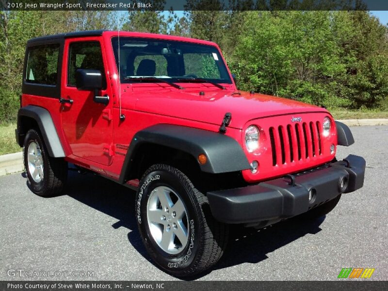 Firecracker Red / Black 2016 Jeep Wrangler Sport