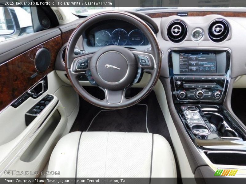 Polaris White / Cashew/Truffle 2015 Jaguar XJ XJL Portfolio