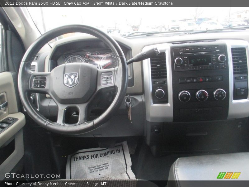 Bright White / Dark Slate/Medium Graystone 2012 Dodge Ram 2500 HD SLT Crew Cab 4x4