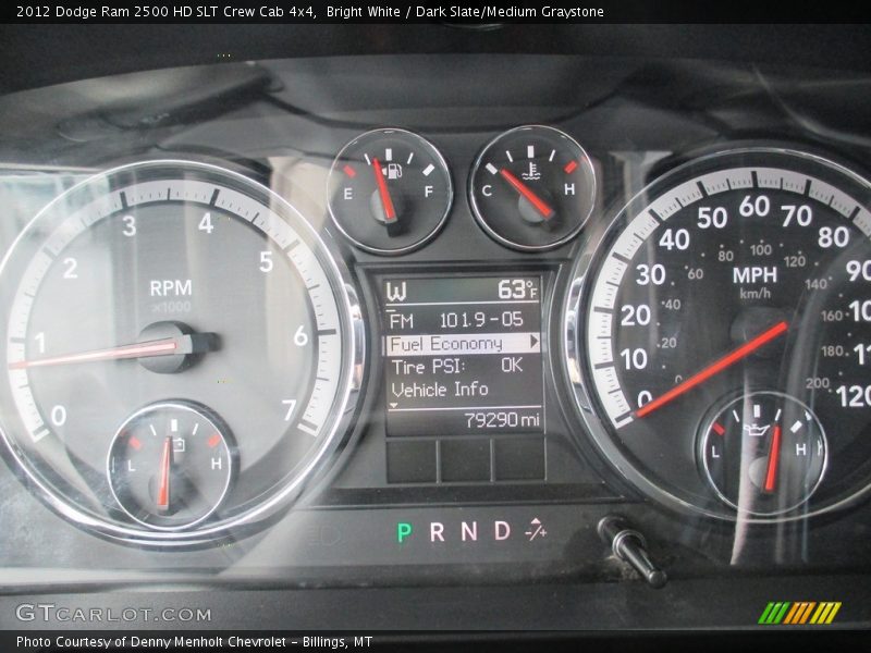 Bright White / Dark Slate/Medium Graystone 2012 Dodge Ram 2500 HD SLT Crew Cab 4x4