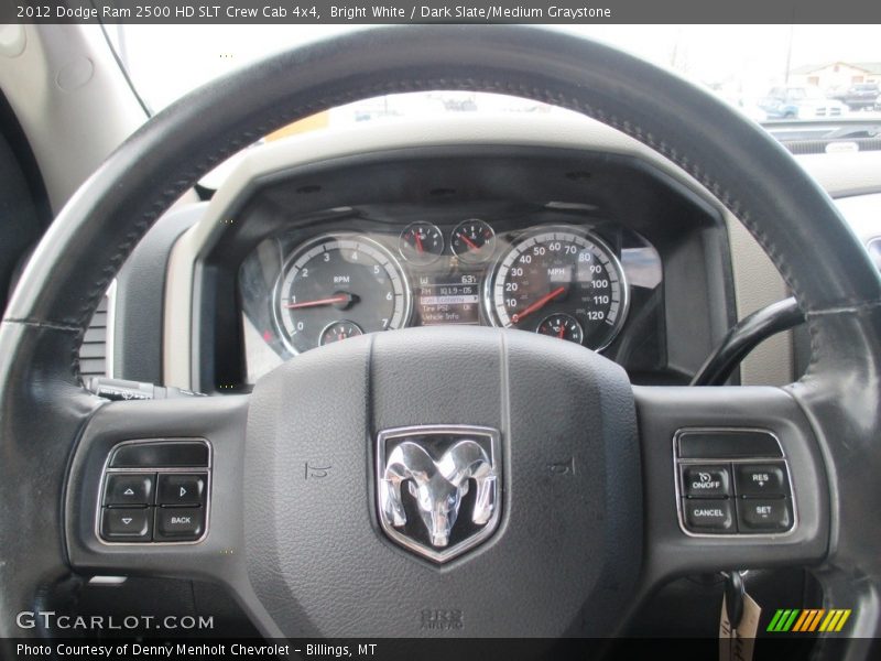 Bright White / Dark Slate/Medium Graystone 2012 Dodge Ram 2500 HD SLT Crew Cab 4x4