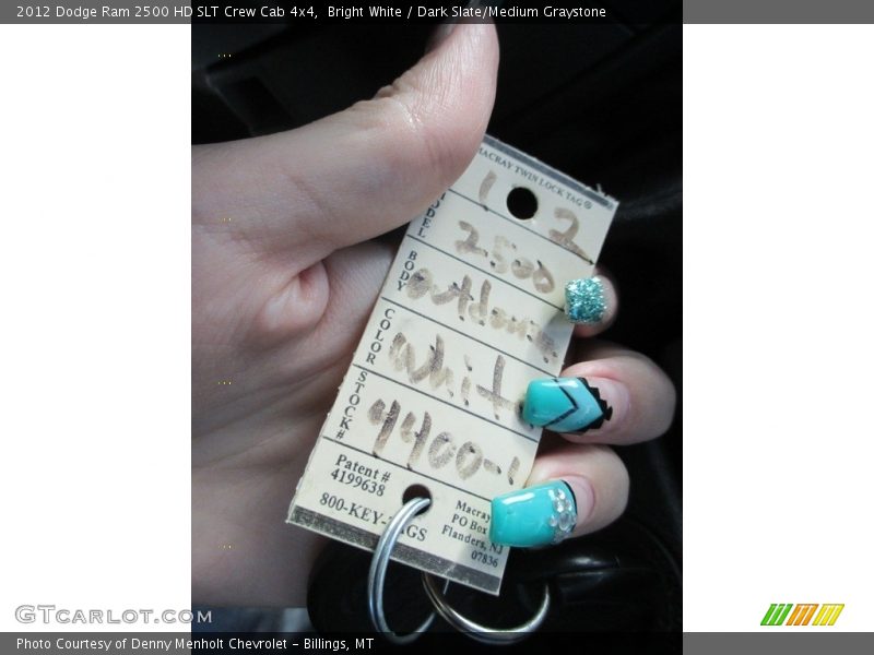 Bright White / Dark Slate/Medium Graystone 2012 Dodge Ram 2500 HD SLT Crew Cab 4x4