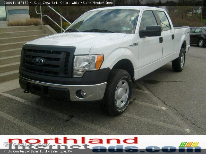 Oxford White / Stone/Medium Stone 2009 Ford F150 XL SuperCrew 4x4