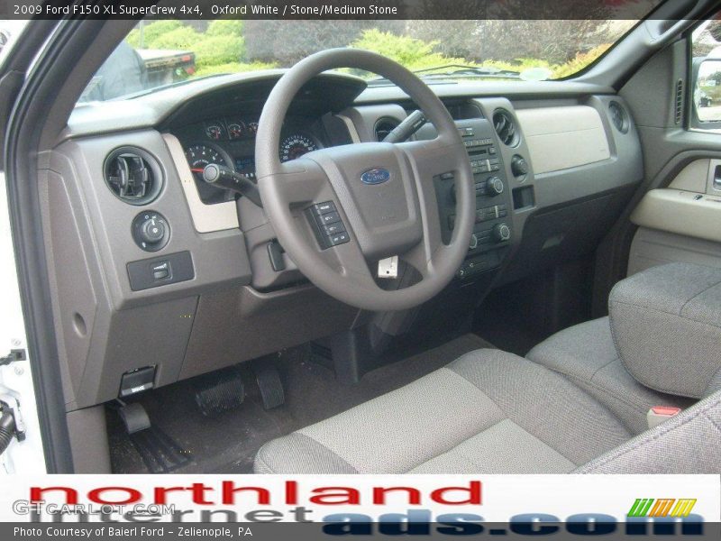 Oxford White / Stone/Medium Stone 2009 Ford F150 XL SuperCrew 4x4