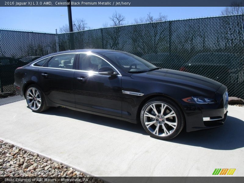 Celestial Black Premium Metallic / Jet/Ivory 2016 Jaguar XJ L 3.0 AWD