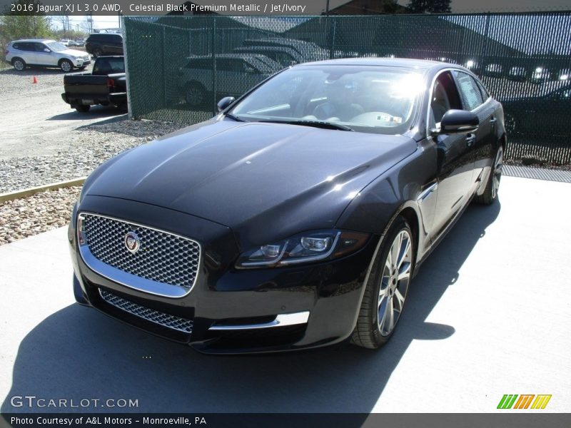 Celestial Black Premium Metallic / Jet/Ivory 2016 Jaguar XJ L 3.0 AWD