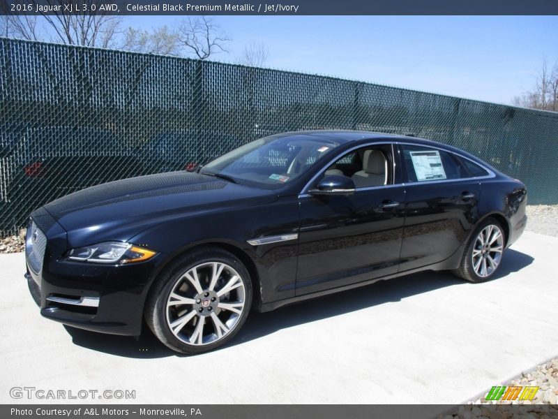 Celestial Black Premium Metallic / Jet/Ivory 2016 Jaguar XJ L 3.0 AWD