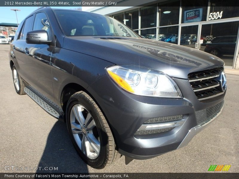 Steel Grey Metallic / Grey 2012 Mercedes-Benz ML 350 4Matic