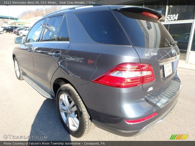 Steel Grey Metallic / Grey 2012 Mercedes-Benz ML 350 4Matic