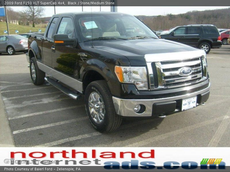 Black / Stone/Medium Stone 2009 Ford F150 XLT SuperCab 4x4