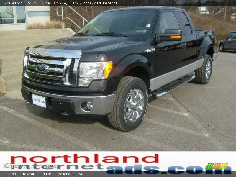 Black / Stone/Medium Stone 2009 Ford F150 XLT SuperCab 4x4