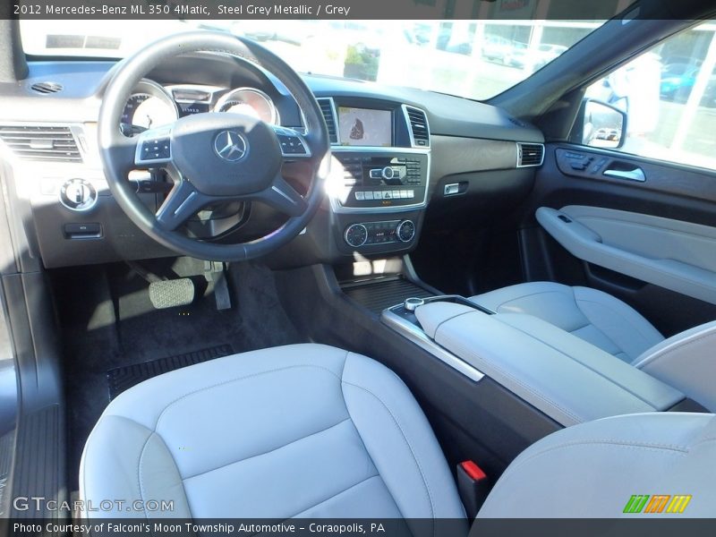 Steel Grey Metallic / Grey 2012 Mercedes-Benz ML 350 4Matic