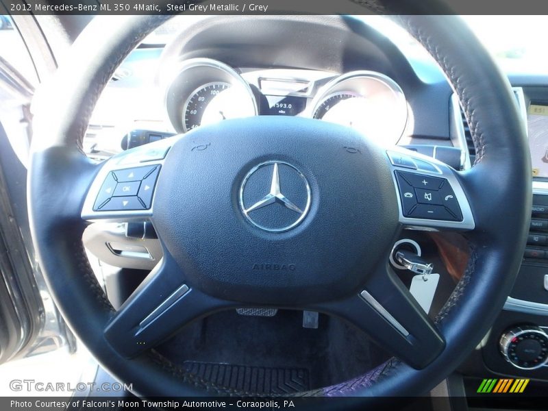 Steel Grey Metallic / Grey 2012 Mercedes-Benz ML 350 4Matic